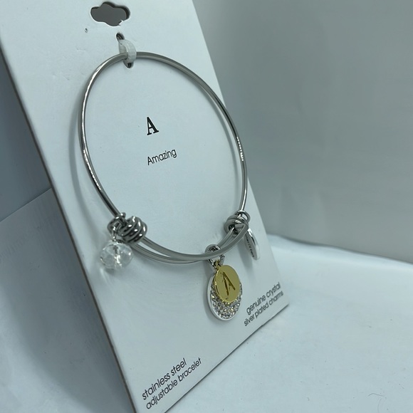 BNWT Unwritten A bracelet genuine Crystal Adjustable Bracelet - Picture 5 of 6